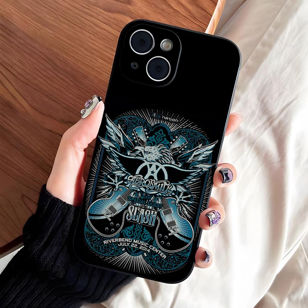 Punk Aerosmith Rock Cool Phone Case For IPhone 17 Pro Max 16 15 14 Pro Max 13 11 X Xs Xr 8 7Plus Silicone Cover