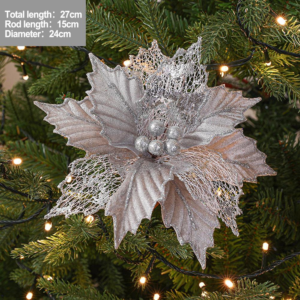 Maple Leaf Decorations Simulated Christmas Flower Fabric Material