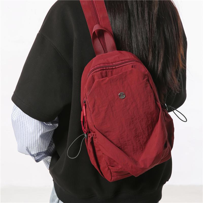 Однотонный легкий нагрудный рюкзак унисекс большой емкости для путешествий и поездок на работу