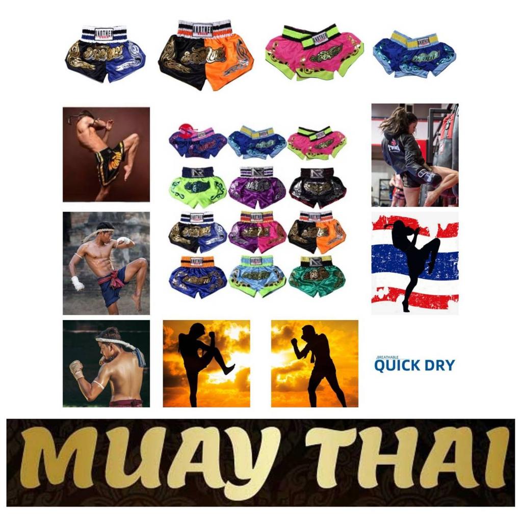 Muay Thai Shorts Pants Kickboxing Boxing MMA UFC Martial Arts Fight Unisex Men Women Kid Quick Dry Print Elastic High Waist Polyester Training