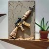 Металлический знак с камуфляжным рисунком винтовки Винтажное настенное искусство 8x12 дюймов