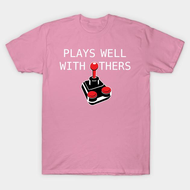 Футболка женская Plays Well With Others Gaming Harajuku Print Kawaii футболка летняя женская футболка с коротким рукавом топ футболка