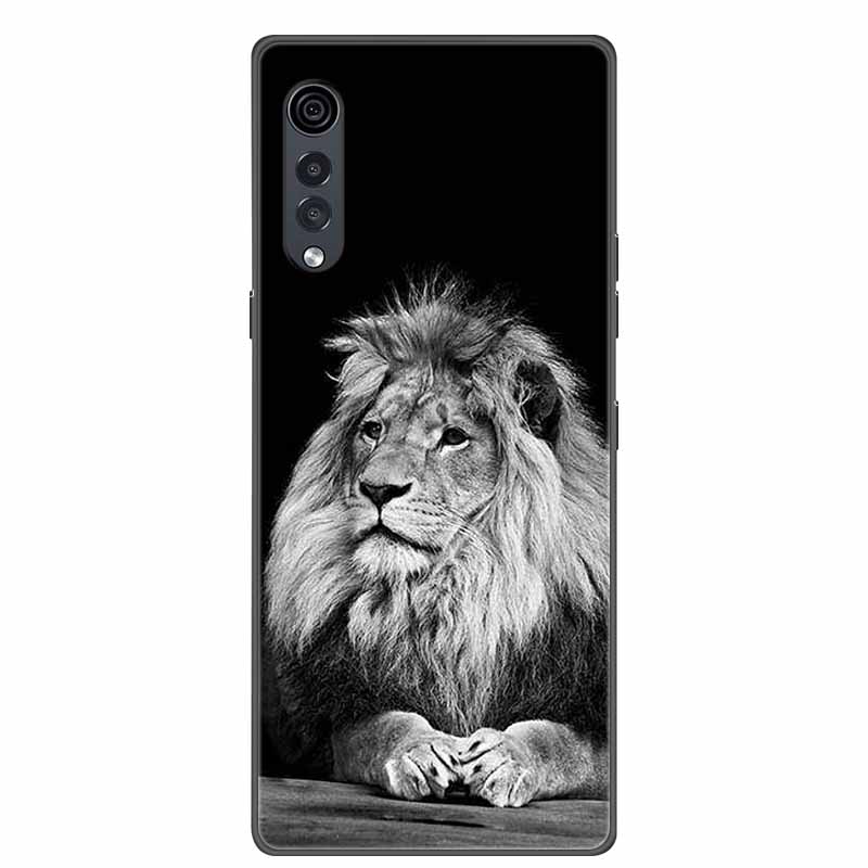 Для телефона LG Velvet Роскошный Чехол Черный Мягкий Силикон ТПУ Задняя Крышка для LGVelvet 5G Funda LMG910EMW Защитный Колпачок Capa Мультяшный Coque