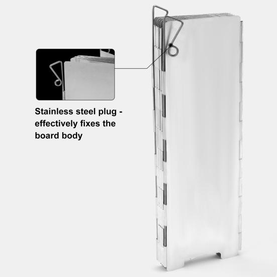 10-секционный ветрозащитный экран для кемпинговой плиты, портативный, легкий, для пеших походов на открытом воздухе, пикника, металлический, ветроустойчивый, горелка для бутановой газовой плиты, складной ветрозащитный экран