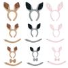 Plush Animal Ears Hairbands Cosplay Hairband Costume Animals Headpieces Bows Tie Headwear For Birthday Theme Parties