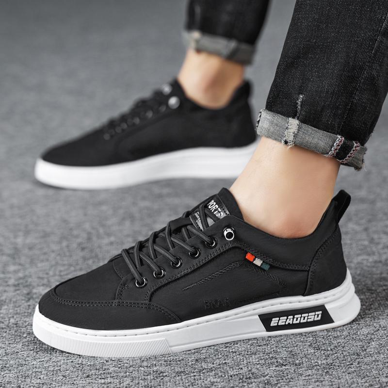 Мужская противоскользящая и износостойкая однотонная уличная модная повседневная обувь, спортивная обувь, мужская обувь, обувь для доски