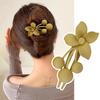 Frosted Texture Hair Claw Flower Decor Thick Thin Hair Clip Non-slip Matte Finish Large Back Head Hair Claw Hair Accessories