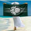 proof beach towel with SE Palmeiras logo pattern - soft,absorbent,quick-drying,machine washable - perfect for swimming,camping,bathing