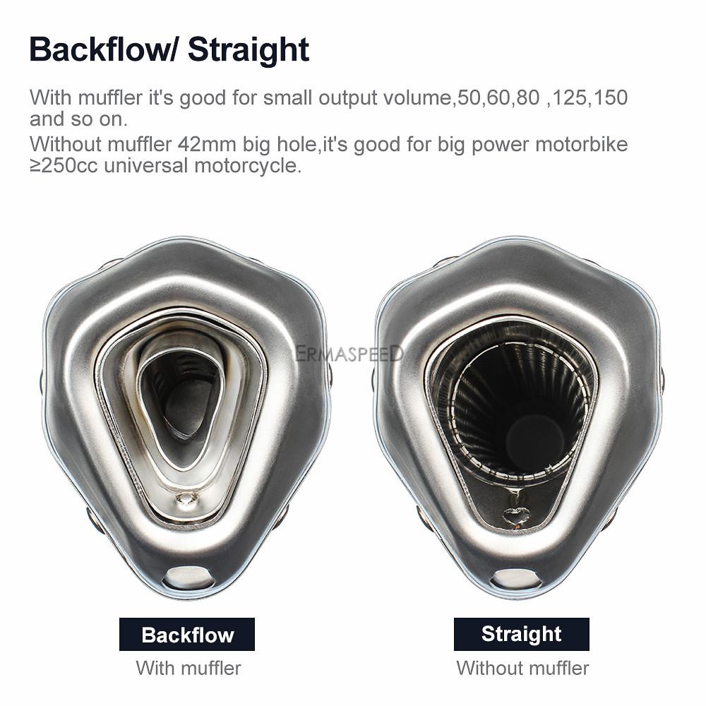 Выхлопная труба мотоцикла 51 мм, универсальный глушитель, выхлопная труба для мотокросса для велосипеда, мотокросса, скутера, гоночного мотоцикла