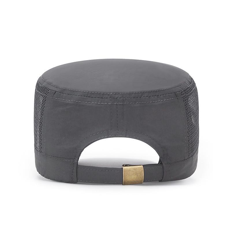 Быстросохнущая кепка, летняя сетчатая пористая плоская верхняя часть, защита от солнца и солнцезащитная кепка с утиным язычком, простые универсальные повседневные шляпы