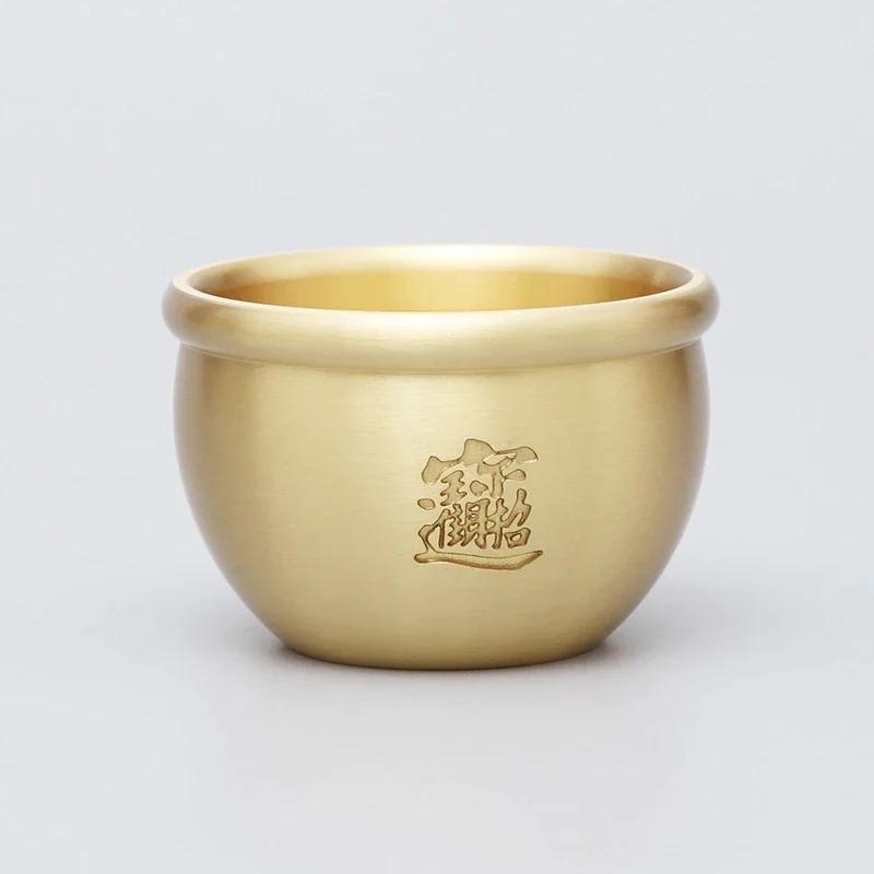 Pure Copper Cornucopia Attracts Wealth Into Treasure Cylinder Study Desktop Decorations Handicraft Ornaments Vintage Home Decor