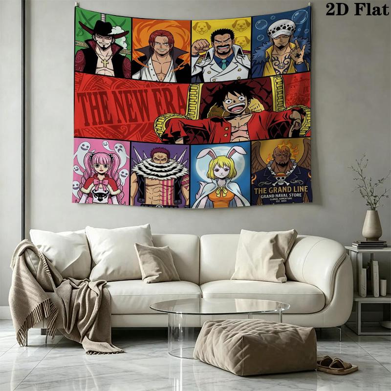 Настенный гобелен с артом по One Piece, эстетичный настенный подвес, тканое одеяло с принтом, декоративные гобелены для спальни, гостиной, домашнего декора