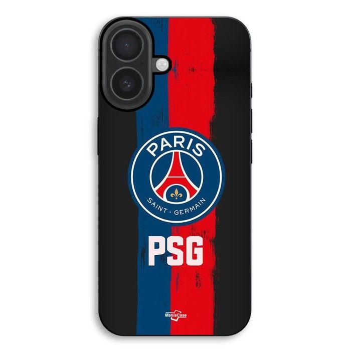 Coque de téléphone - MANIACASE - iPhone 17 - Silicone TPU - Souple - PSG logo noir