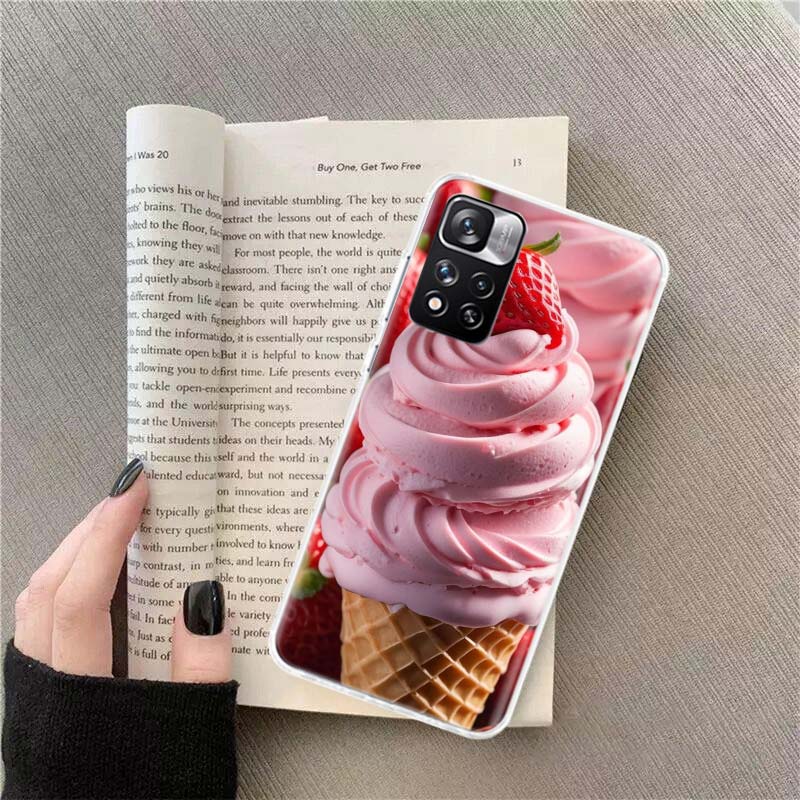 Красочный чехол для телефона с мороженым и эскимо для Redmi Note 13 12 Pro Plus 14 15 Pro 5G 11 11T 11E 11S 10 Pro 10S 9 9S Защитная крышка для телефона