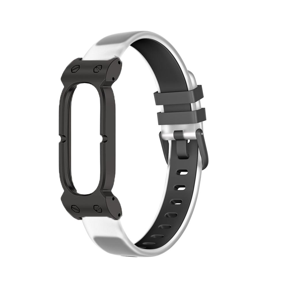 Integrated Jelly Silicone Strap with Metal Bezel for Google Fitbit Air