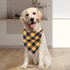Plaid Triangle Towel Pet Scarf Soft Comfortable To Wear Fine Workmanship Water
