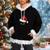 Women's Christmas Casual Fleece-Lined Hoodie With Long Sleeves And Pockets Sweatshirt Top