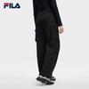 Fila Оригинальные Простые Классические Рабочие Мягкие Удобные Брюки Кэжуал с Прямыми Штанинами из Матовой Ткани Женский низ F11W549802FBK