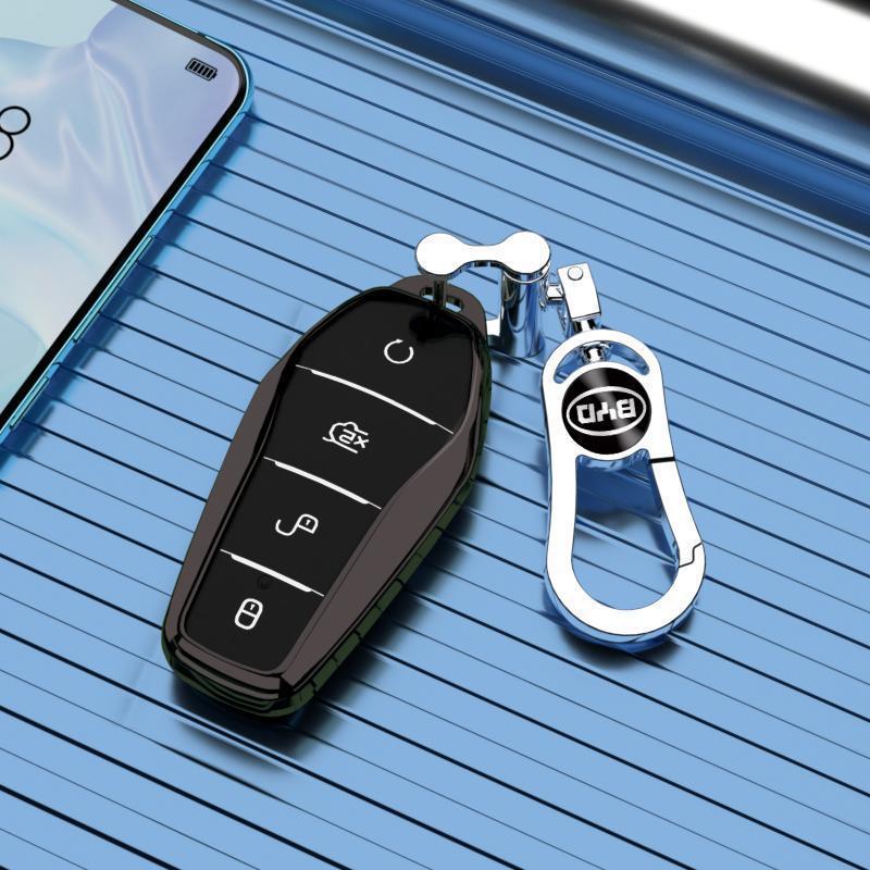 BYD Qin EV Key Cover: Full-Coverage Shell with Buckle Chain for 450 Version, New Energy Vehicles, Unisex.