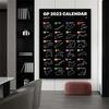 F1 2023 Calendar Poster Circuit 2023 Season Prints Sports Race Car Track Prints Grand Prix Canvas Painting Office Wall Art Decor