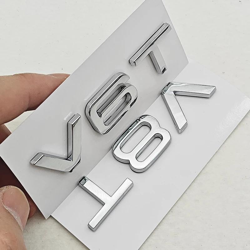 2026 3D ABS Car Fender Side Emblem V6T V8T Logo Rear Trunk For 4UYUE S4 A4 B7 V6T Sticker A6 SQ7 Q8 R8 S8 RS8 V8T Badge Accessories