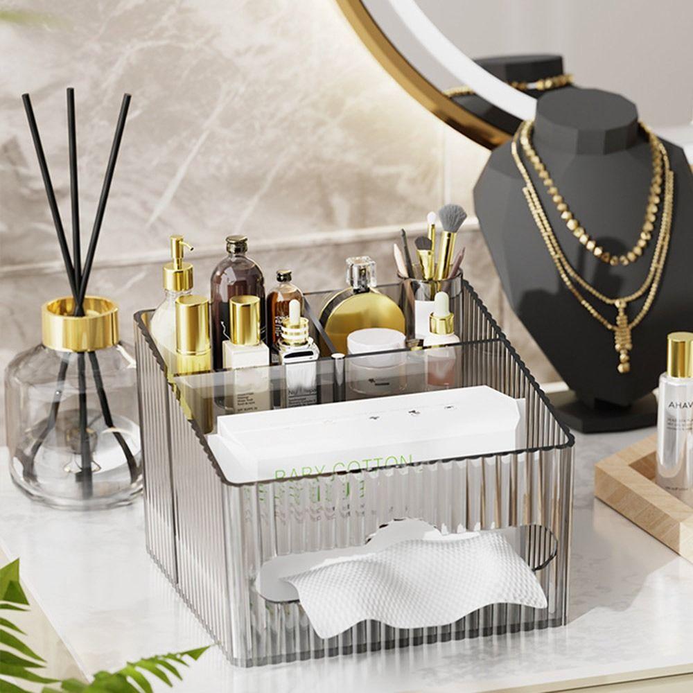 Пылезащитный настольный ящик для хранения, прозрачные коробки для косметики, новая коробка для салфеток