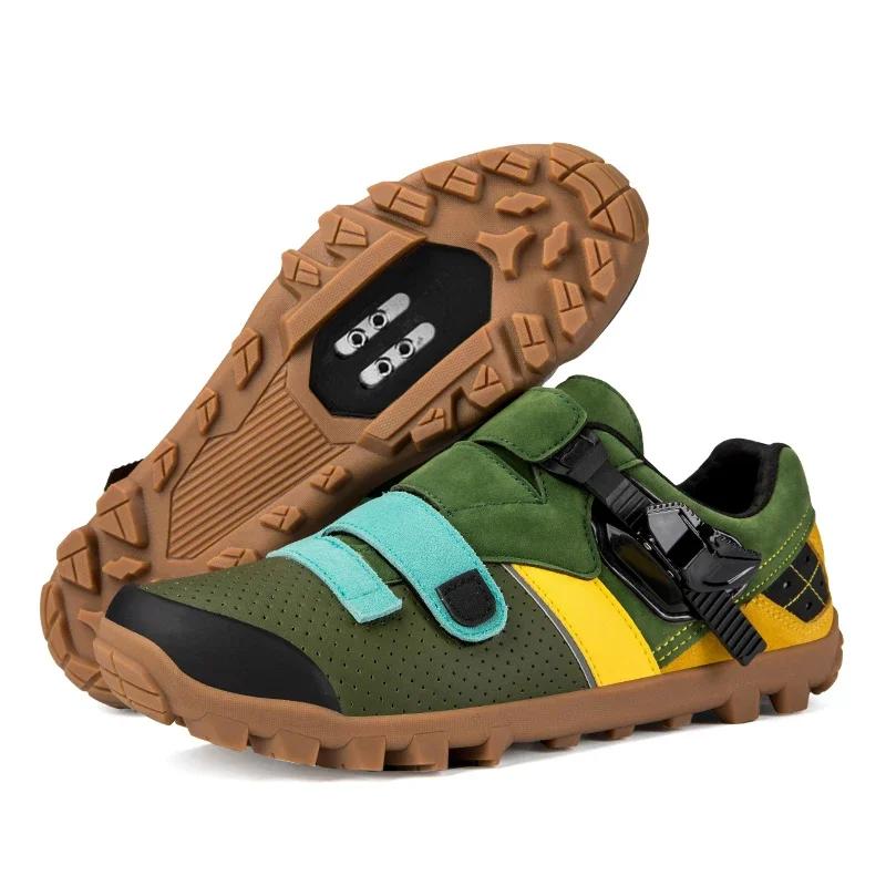 2026 Велосипедные кроссовки для горного велосипеда Мужские Велосипедные кроссовки MTB Шипы Обувь Высокое качество Мужские Спортивные Внедорожные Велосипедные ботинки Плоская обувь SPD