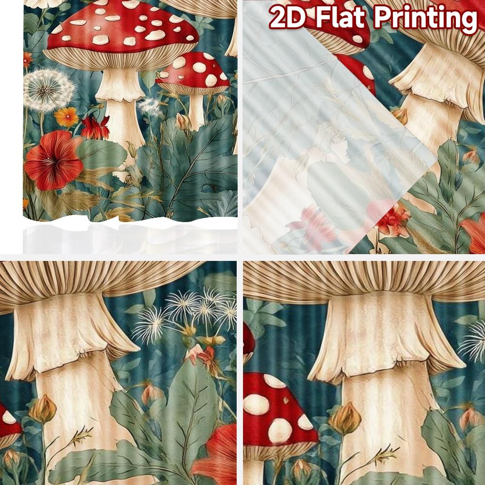 2D flat Photography Backdrop Background cloth Butterflies and Mushrooms 100% Polyester Festive Backdrops Use for Indoor