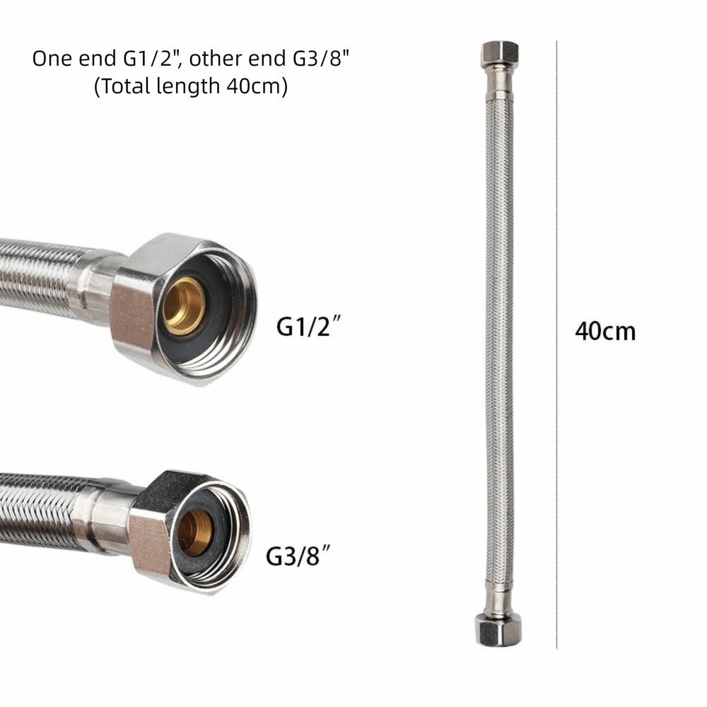 30/40см Гофрированный Водяной Шланг Взрывозащищенный Большой Поток Шланг Подвода Горячей и Холодной Воды Нержавеющая Сталь