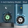 Metal Construction Vintage Silent Alarm Clock Round Pointers Luminous Alarm Clock  Student Use