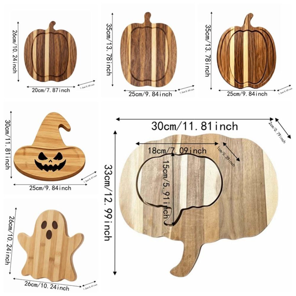 1pair Natural Color Pumpkin Cutting Board Pumpkin Shaped Halloween Charcuterie Board Cheese Lovers