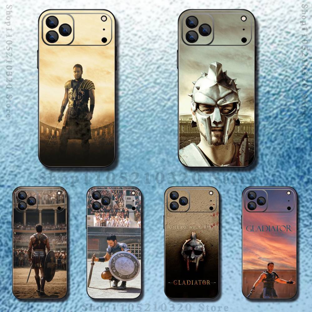 Movie G-Gladiator 2 Phone Case For iPhone 17,16,15,14,13,12,Pro,Max,Plus,E,SE4,Air,Mini Black Soft Box