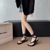 Fashion Flats Women Sandals Designer Fashion Clip Toe Shoes Summer Retro Women's Sandals 2025 Brand Trend Dress Beach Female Chaussure