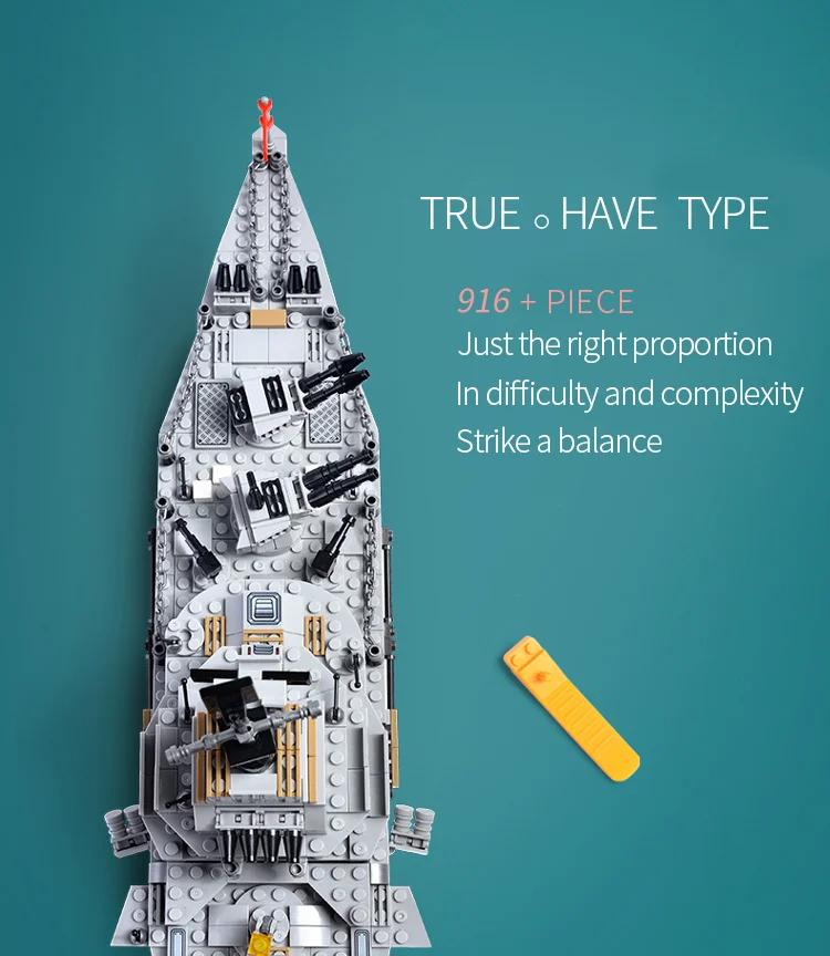 980 шт. Военные 8 в 1 армейский океанский крейсер военный корабль строительные блоки самолет оружие корабль кирпичи городские игрушки для детей