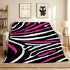 Pink Zebra Flannel Blanket Throw Blanket Soft Warm Sofa Bed Camping Car home Decor Unique Christmas Gift C9301777