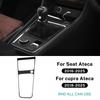 Real Soft Carbon Fiber For SEAT Ateca 5F 2016 2017 2018-2025 Cupra Ateca 5F 2018-2025 LHD RHD Car Gear Shift Panel Trim Sticker