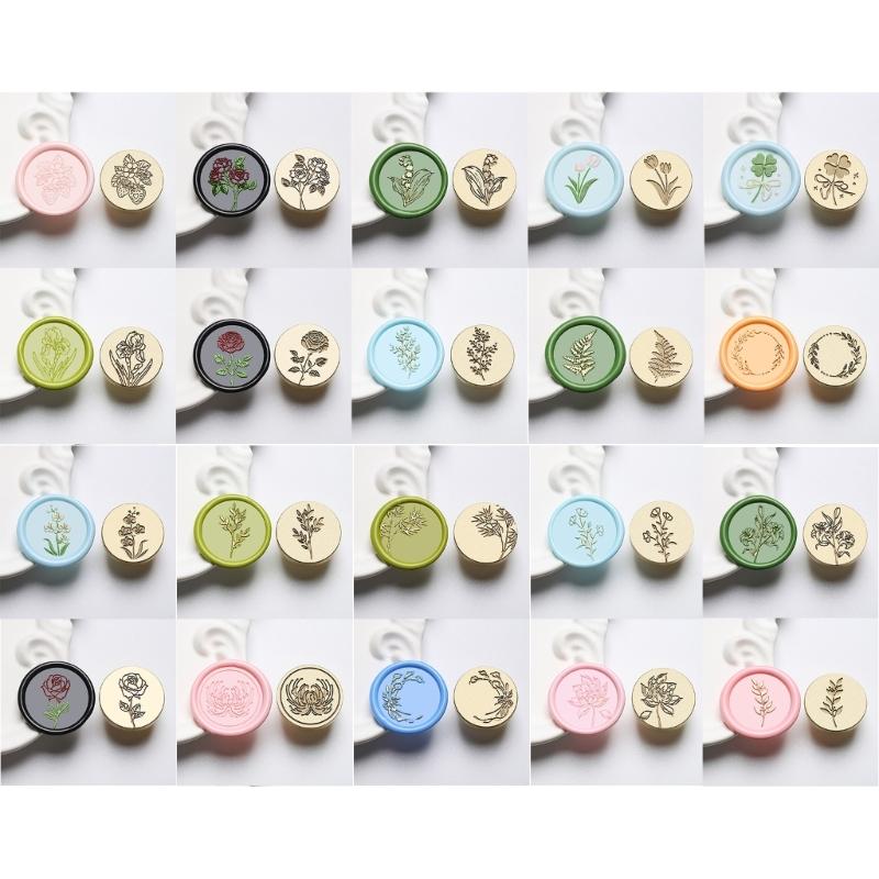 Цветок Тисненый восковой штамп головка штампа скрапбукинг восковой штамп головка для благодарственных открыток приглашений конвертов украшения