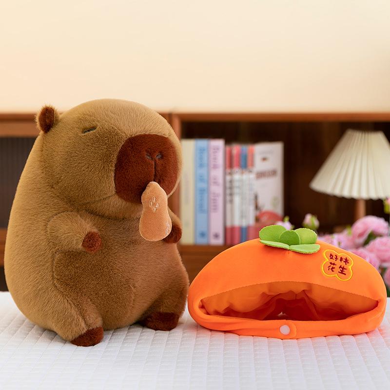 Милый розовый поросенок превратился в куклу капибару ананасового оранжевого цвета капибара кукла плюшевая игрушка подарок