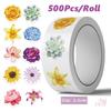 500Pcs/Roll Flowers In Blossom Kids Rewards Stickers - DIY Scrapbooks Album Decor Sealing Label Decals