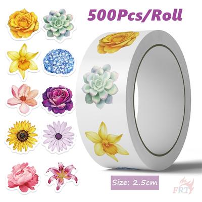 500 шт./рулон Цветы в цвету Детские награды Наклейки - DIY Скрапбукинг Декор Альбом Запечатывание Этикетки Наклейки