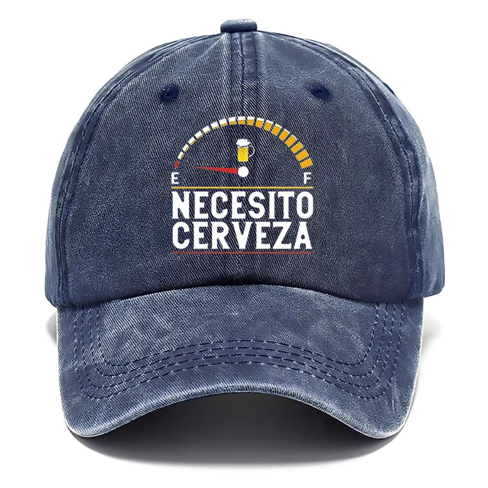 1 шт. NECESITO CERVEZA Испанская фраза для любителей пива Бейсболка Регулируемая Дышащая Унисекс Кепка с испанским