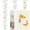 Elegant Plant Flower Switch Sticker Flower Long Lasting Green Leaves Plants Sticker Wall Art Not Fade Room