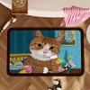 Милый котенок Нескользящий Водопоглощающий Коврик для ванной