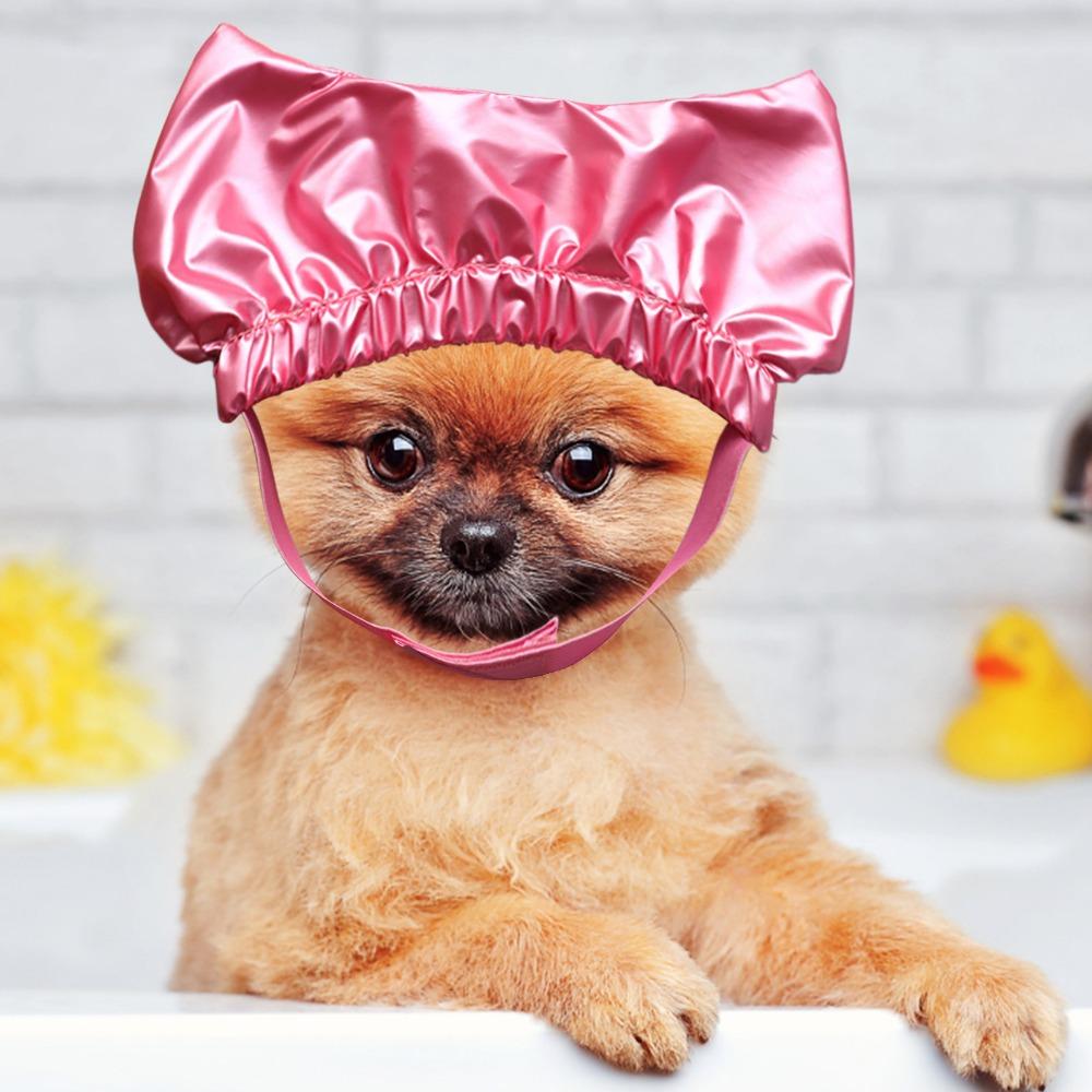 Elastic Universal Adjustable Cat Bathing Cap Ear Prevention Cover Dog Shower Cap Dog Accessories