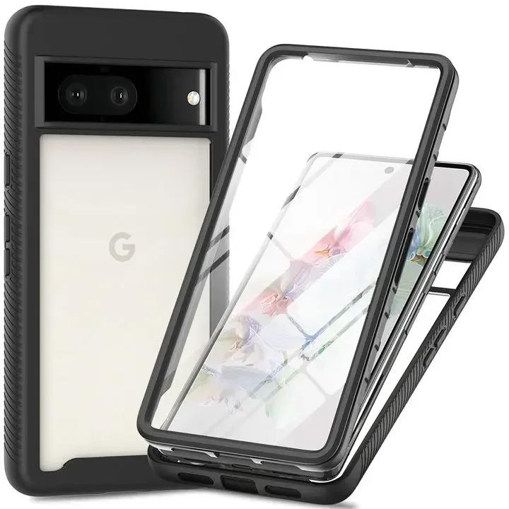 Pixel 7 8 9 Pro XL Shockproof Case Front Film Crystal Back Capa for Google Pixel 8 A Pixel7 6A 7A 8A 5G 360 Protect Phone Cover