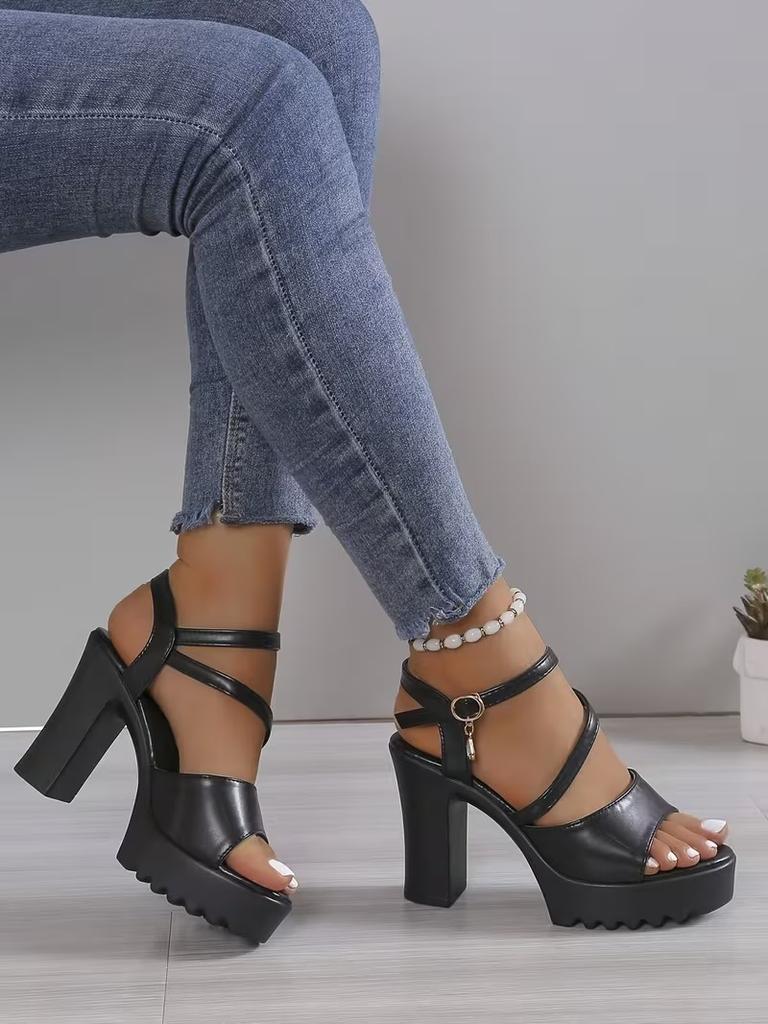 Туфли на толстой подошве Женская обувь Женские сандалии на платформе Римские женские гладиаторские туфли Белые 2026 Летние босоножки на высоком каблуке