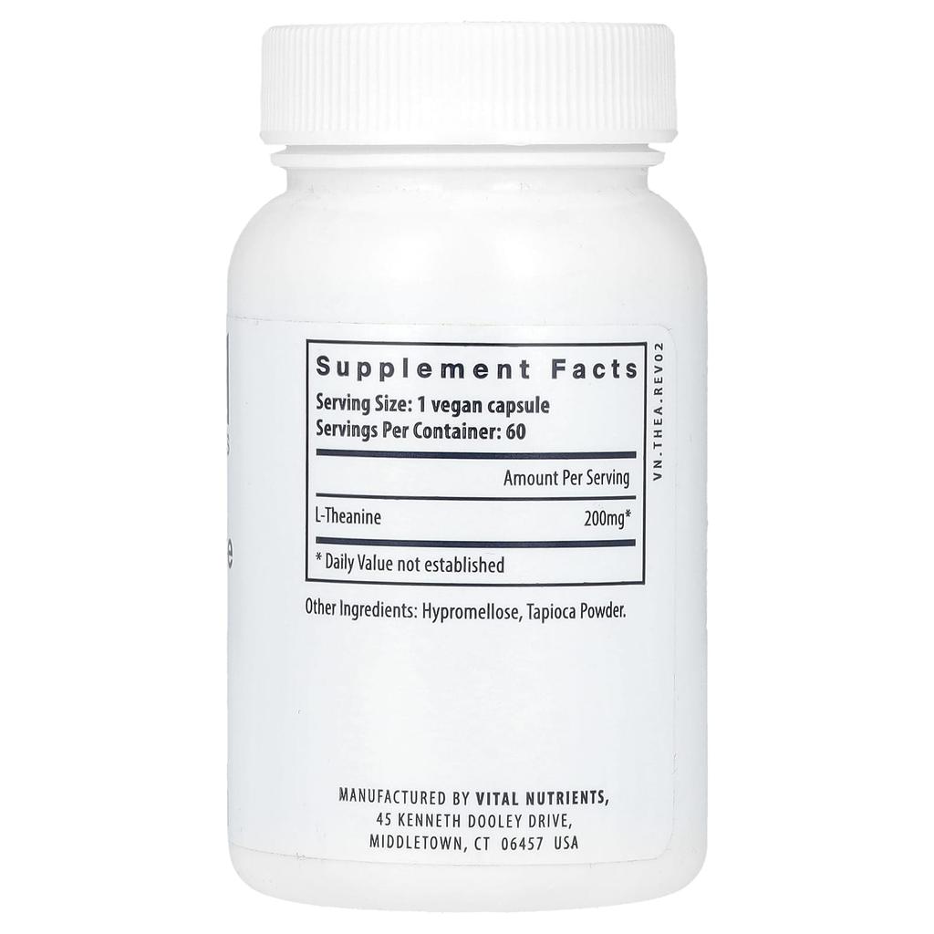 L-Theanine, 200Mg, 60 Veggie Caps