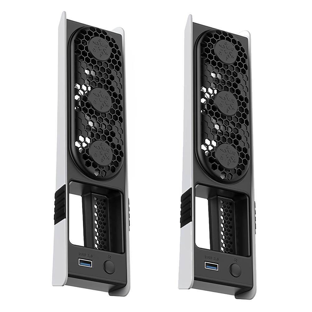 Cool Fan For PS5 Pro/PS5 Slim Cooling Fan with USB Port & RGB Light Cooler Fan for Playstation 5 Pro/Slim Disc & Digital Edition