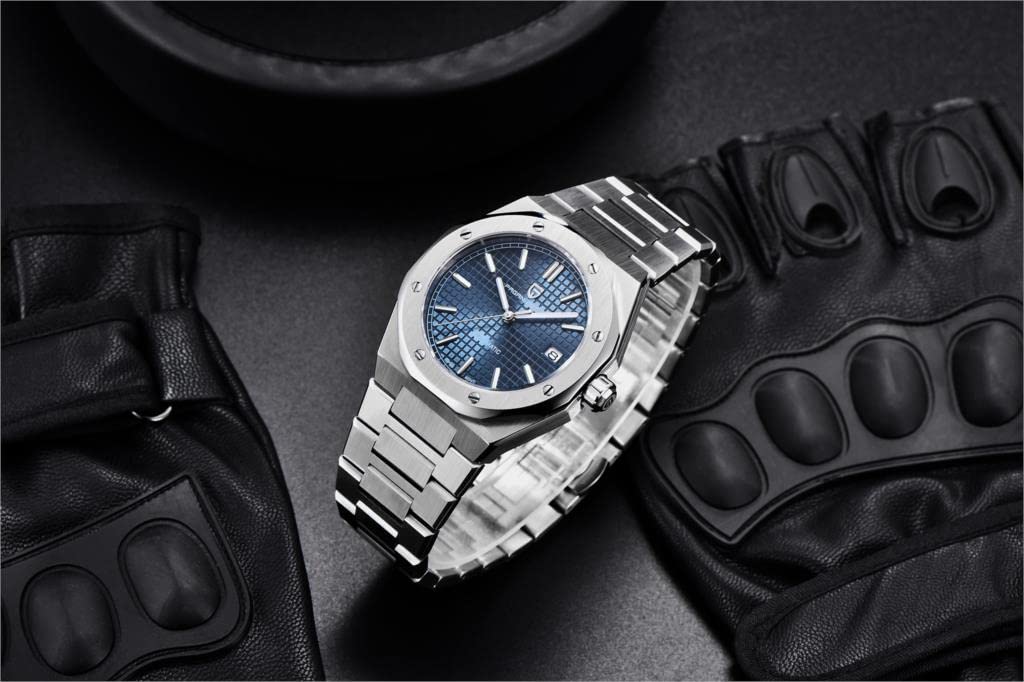 Часы PAGANI DESIGN, изготовленные в Японии, механизм SEIKO NH35, автоматический механический, корпус Royal Oak, водонепроницаемые, деловые, нарядные, из нержавеющей стали