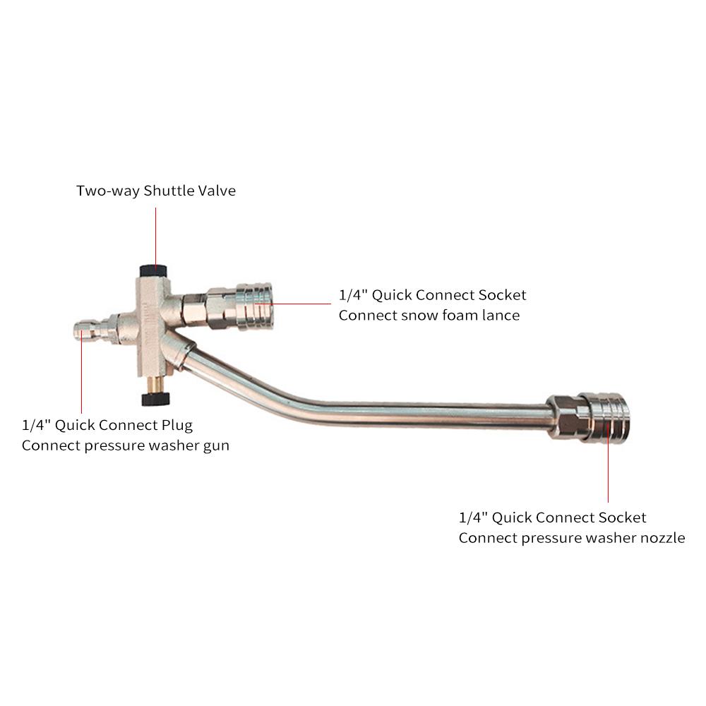 Foam Cannon for Pressure Washer with Dual-Connector Tool, Car Foam   with 1/4'' Quick Connect 1L Transparent Bottle